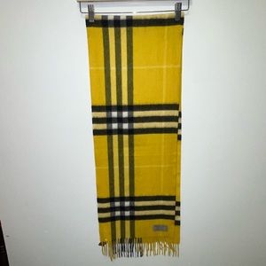 Authentic Yellow Burberry Scarf Yellow and Black